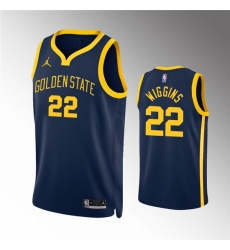 Men Golden State Warriors 22 Andrew Wiggins Navy Statement EditionStitched Jersey Men Golden State Warriors 22 Andrew Wiggins Navy Statement EditionStitched Jersey