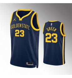 Men Golden State Warriors 23 Draymond Green Navy Statement Edition Stitched Jersey Men Golden State Warriors 23 Draymond Green Navy Statement Edition Stitched Jersey