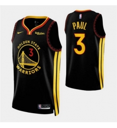 Men Golden State Warriors 3 Chris Paul Black 2023 24 City Edition Stitched Basketball Jerseys Men Golden State Warriors 3 Chris Paul Black 2023 24 City Edition Stitched Basketball Jerseys