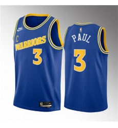 Men Golden State Warriors 3 Chris Paul Blue Classic Edition Stitched Basketball Jersey Men Golden State Warriors 3 Chris Paul Blue Classic Edition Stitched Basketball Jersey