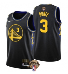 Men Golden State Warriors 3 Jordan Poole 2022 Black NBA Finals Stitched Jersey Men Golden State Warriors 3 Jordan Poole 2022 Black NBA Finals Stitched Jersey