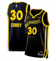 Men Golden State Warriors 30 Stephen Curry Black 2023 24 City Edition Stitched Basketball Jersey Men Golden State Warriors 30 Stephen Curry Black 2023 24 City Edition Stitched Basketball Jersey