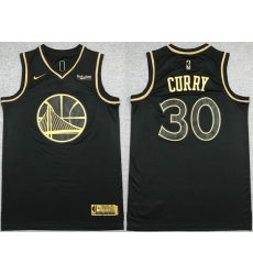 Men Golden State Warriors 30 Stephen Curry Black Gold Stitched Jersey Men Golden State Warriors 30 Stephen Curry Black Gold Stitched Jersey