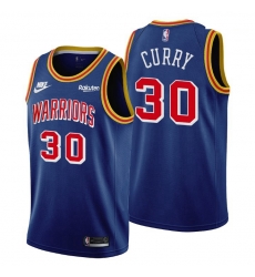 Men Golden State Warriors 30 Stephen Curry Men Nike Releases Classic Edition NBA 75th Anniversary Jersey Blue Men Golden State Warriors 30 Stephen Curry Men Nike Releases Classic Edition NBA 75th Anniversary Jersey Blue