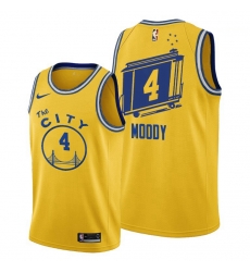 Men Golden State Warriors 4 Moses Moody Gold Men Jersey Men Golden State Warriors 4 Moses Moody Gold Men Jersey