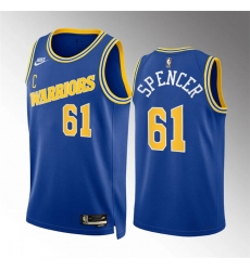 Men Golden State Warriors 61 Pat Spencer Blue Classic Edition Stitched Basketball Jersey Men Golden State Warriors 61 Pat Spencer Blue Classic Edition Stitched Basketball Jersey