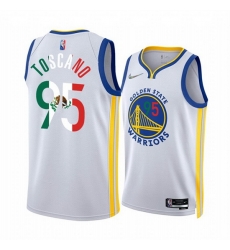 Men Golden State Warriors 95 Juan Toscano Anderson 2022 White Special Mexico Edition Stitched Jersey Men Golden State Warriors 95 Juan Toscano Anderson 2022 White Special Mexico Edition Stitched Jersey
