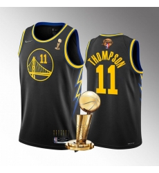 Men's Golden State Warriors #11 Klay Thompson 2022 Black NBA Finals Champions Stitched Jersey Men's Golden State Warriors #11 Klay Thompson 2022 Black NBA Finals Champions Stitched Jersey