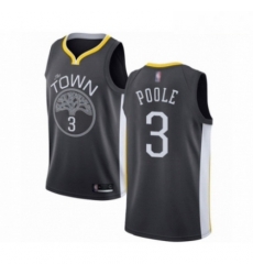 Mens Golden State Warriors 3 Jordan Poole Authentic Black Basketball Jersey Statement Edition Mens Golden State Warriors 3 Jordan Poole Authentic Black Basketball Jersey Statement Edition