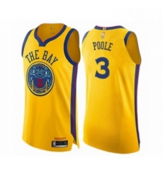 Mens Golden State Warriors 3 Jordan Poole Authentic Gold Basketball Jersey City Edition Mens Golden State Warriors 3 Jordan Poole Authentic Gold Basketball Jersey City Edition