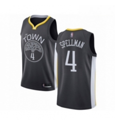 Mens Golden State Warriors 4 Omari Spellman Authentic Black Basketball Jersey Statement Edition Mens Golden State Warriors 4 Omari Spellman Authentic Black Basketball Jersey Statement Edition