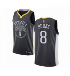 Mens Golden State Warriors 8 Alec Burks Authentic Black Basketball Jersey Statement Edition Mens Golden State Warriors 8 Alec Burks Authentic Black Basketball Jersey Statement Edition