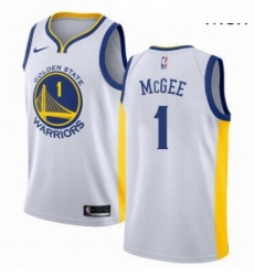 Mens Nike Golden State Warriors 1 JaVale McGee Swingman White Home NBA Jersey Association Edition Mens Nike Golden State Warriors 1 JaVale McGee Swingman White Home NBA Jersey Association Edition