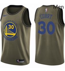 Mens Nike Golden State Warriors 30 Stephen Curry Swingman Green Salute to Service NBA Jersey Mens Nike Golden State Warriors 30 Stephen Curry Swingman Green Salute to Service NBA Jersey