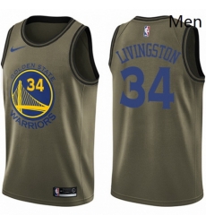 Mens Nike Golden State Warriors 34 Shaun Livingston Swingman Green Salute to Service NBA Jersey Mens Nike Golden State Warriors 34 Shaun Livingston Swingman Green Salute to Service NBA Jersey