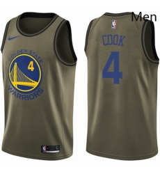 Mens Nike Golden State Warriors 4 Quinn Cook Swingman Green Salute to Service NBA Jersey Mens Nike Golden State Warriors 4 Quinn Cook Swingman Green Salute to Service NBA Jersey