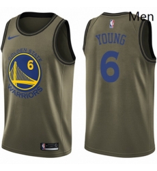 Mens Nike Golden State Warriors 6 Nick Young Swingman Green Salute to Service NBA Jersey Mens Nike Golden State Warriors 6 Nick Young Swingman Green Salute to Service NBA Jersey
