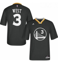 Womens Adidas Golden State Warriors 3 David West Authentic Black Alternate NBA Jersey Womens Adidas Golden State Warriors 3 David West Authentic Black Alternate NBA Jersey