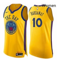 Womens Nike Golden State Warriors 10 Tim Hardaway Swingman Gold NBA Jersey City Edition Womens Nike Golden State Warriors 10 Tim Hardaway Swingman Gold NBA Jersey City Edition