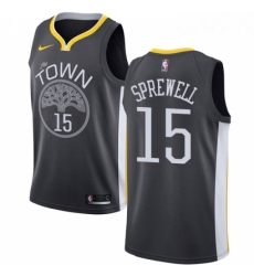 Womens Nike Golden State Warriors 15 Latrell Sprewell Swingman Black Alternate NBA Jersey Statement Edition Womens Nike Golden State Warriors 15 Latrell Sprewell Swingman Black Alternate NBA Jersey Statement Edition
