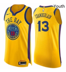 Youth Nike Golden State Warriors 13 Wilt Chamberlain Swingman Gold NBA Jersey City Edition Youth Nike Golden State Warriors 13 Wilt Chamberlain Swingman Gold NBA Jersey City Edition
