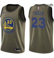 Youth Nike Golden State Warriors 23 Draymond Green Swingman Green Salute to Service NBA Jersey Youth Nike Golden State Warriors 23 Draymond Green Swingman Green Salute to Service NBA Jersey