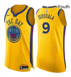 Youth Nike Golden State Warriors 9 Andre Iguodala Swingman Gold NBA Jersey City Edition Youth Nike Golden State Warriors 9 Andre Iguodala Swingman Gold NBA Jersey City Edition