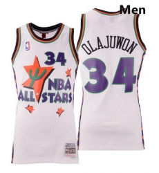 Men Houston Rockets Mitchell Ness White Assorted Hakeem Olajuwon Nba All Star 1995 Swingman Jersey Men Houston Rockets Mitchell Ness White Assorted Hakeem Olajuwon Nba All Star 1995 Swingman Jersey