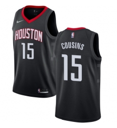 Men Nike Houston Rockets 15 DeMarcus Cousins Black NBA Swingman Statement Edition Jersey Men Nike Houston Rockets 15 DeMarcus Cousins Black NBA Swingman Statement Edition Jersey