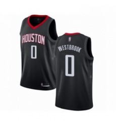 Mens Houston Rockets 0 Russell Westbrook Authentic Black Basketball Jersey Statement Edition Mens Houston Rockets 0 Russell Westbrook Authentic Black Basketball Jersey Statement Edition