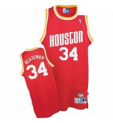 Mens Mitchell and Ness Houston Rockets 34 Hakeem Olajuwon Authentic Red Throwback NBA Jersey Mens Mitchell and Ness Houston Rockets 34 Hakeem Olajuwon Authentic Red Throwback NBA Jersey