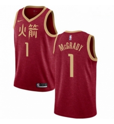 Mens Nike Houston Rockets 1 Tracy McGrady Swingman Red NBA Jersey 2018 19 City Edition Mens Nike Houston Rockets 1 Tracy McGrady Swingman Red NBA Jersey 2018 19 City Edition