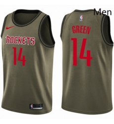 Mens Nike Houston Rockets 14 Gerald Green Swingman Green Salute to Service NBA Jersey Mens Nike Houston Rockets 14 Gerald Green Swingman Green Salute to Service NBA Jersey
