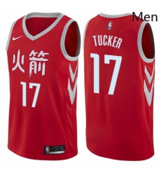 Mens Nike Houston Rockets 17 PJ Tucker Red NBA Swingman City Edition Jersey Mens Nike Houston Rockets 17 PJ Tucker Red NBA Swingman City Edition Jersey