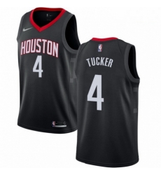 Mens Nike Houston Rockets 4 PJ Tucker Black NBA Swingman Statement Edition Jersey Mens Nike Houston Rockets 4 PJ Tucker Black NBA Swingman Statement Edition Jersey