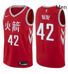 Mens Nike Houston Rockets 42 Nene Swingman Red NBA Jersey City Edition Mens Nike Houston Rockets 42 Nene Swingman Red NBA Jersey City Edition