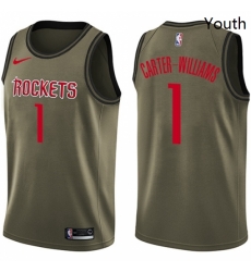 Youth Nike Houston Rockets 1 Michael Carter Williams Swingman Green Salute to Service NBA Jersey Youth Nike Houston Rockets 1 Michael Carter Williams Swingman Green Salute to Service NBA Jersey