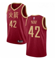 Youth Nike Houston Rockets 42 Nene Swingman Red NBA Jersey 2018 19 City Edition Youth Nike Houston Rockets 42 Nene Swingman Red NBA Jersey 2018 19 City Edition
