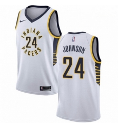 Mens Nike Indiana Pacers 24 Alize Johnson Swingman White NBA Jersey Association Edition Mens Nike Indiana Pacers 24 Alize Johnson Swingman White NBA Jersey Association Edition