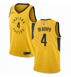 Mens Nike Indiana Pacers 4 Victor Oladipo Authentic Gold NBA Jersey Statement Edition Mens Nike Indiana Pacers 4 Victor Oladipo Authentic Gold NBA Jersey Statement Edition