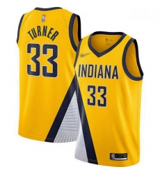 Pacers 33 Myles Turner Gold Basketball Swingman Statement Edition 2019 2020 Jersey Pacers 33 Myles Turner Gold Basketball Swingman Statement Edition 2019 2020 Jersey