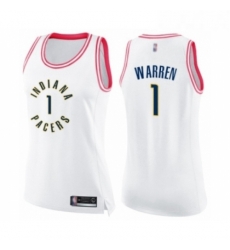 Womens Indiana Pacers 1 TJ Warren Swingman White Pink Fashion Basketball Jersey Womens Indiana Pacers 1 TJ Warren Swingman White Pink Fashion Basketball Jersey