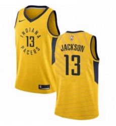 Womens Nike Indiana Pacers 13 Mark Jackson Authentic Gold NBA Jersey Statement Edition Womens Nike Indiana Pacers 13 Mark Jackson Authentic Gold NBA Jersey Statement Edition