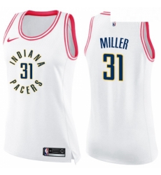 Womens Nike Indiana Pacers 31 Reggie Miller Swingman WhitePink Fashion NBA Jersey Womens Nike Indiana Pacers 31 Reggie Miller Swingman WhitePink Fashion NBA Jersey