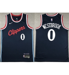 Men Los Angeles Clippers 0 Russell Westbrook Navy Stitched Jersey Men Los Angeles Clippers 0 Russell Westbrook Navy Stitched Jersey