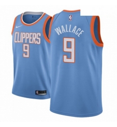 Men NBA 2018 19 Los Angeles Clippers 9 Tyrone WallaceCity Edition Light Blue Jersey Men NBA 2018 19 Los Angeles Clippers 9 Tyrone WallaceCity Edition Light Blue Jersey