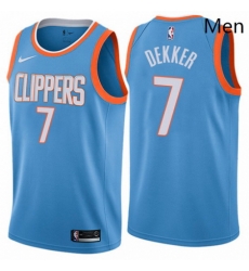 Mens Nike Los Angeles Clippers 7 Sam Dekker Swingman Blue NBA Jersey City Edition Mens Nike Los Angeles Clippers 7 Sam Dekker Swingman Blue NBA Jersey City Edition