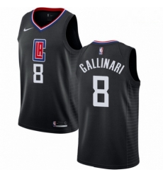 Mens Nike Los Angeles Clippers 8 Danilo Gallinari Authentic Black Alternate NBA Jersey Statement Edition Mens Nike Los Angeles Clippers 8 Danilo Gallinari Authentic Black Alternate NBA Jersey Statement Edition