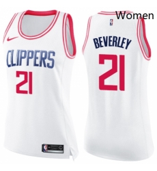 Womens Nike Los Angeles Clippers 21 Patrick Beverley Swingman WhitePink Fashion NBA Jersey Womens Nike Los Angeles Clippers 21 Patrick Beverley Swingman WhitePink Fashion NBA Jersey