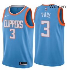 Womens Nike Los Angeles Clippers 3 Chris Paul Swingman Blue NBA Jersey City Edition Womens Nike Los Angeles Clippers 3 Chris Paul Swingman Blue NBA Jersey City Edition